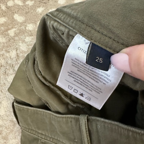 Citizen Of Humanity Agni “Tea Leaf” Olive Military Green Utility Pants 25 - Picture 7 of 11